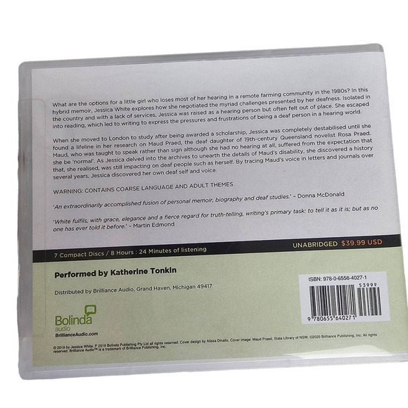 Hearing Maud By Jessica White Audio CD Book Non Fiction Experience of Deafness - Picture 2 of 5